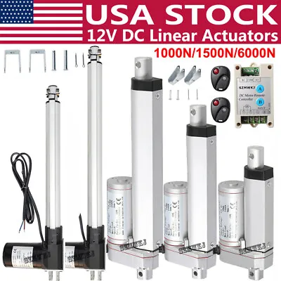 Linear Actuator Electric Heavy Duty Motor 2 -18  Stroke W/ Bracket Controller DO • $42.99