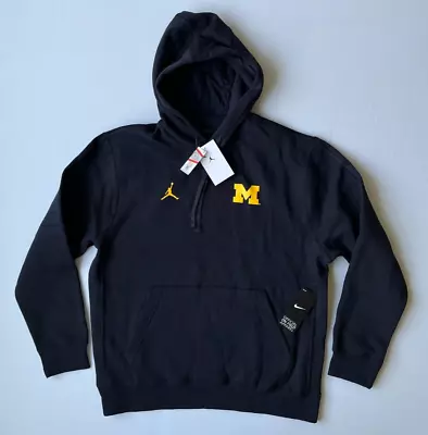 Jordan Nike University Of Michigan UM Jumpman Mens Sz Large Black Hoodie NWT NEW • $67.95