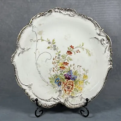 Royal Bonn Germany Franz Anton Mehlem ~23cm Polychrome Dessert Plate C1900 • £25