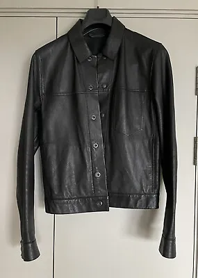 Acne Studios - Mens Black ‘jam’ Leather Jacket - Size 48 • £249