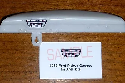 1953 FORD F-100 PICKUP TRUCK GAUGE FACES For 1/25 Scale AMT MODEL Kits—PLS READ • $2.99