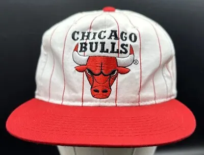 Vintage 1990’s Chicago Bulls Pin Stripe Starter Ball Hat Cap Michael Jordan • $28