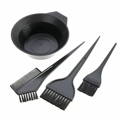 4Pcs Hair Colouring Brush And Bowl Set Bleaching Dye Kit Salon Beauty Comb Tint • £4.35