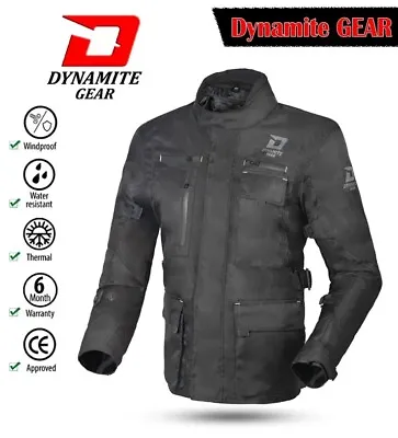 Mens Motorbike Waterproof Textile Dynamite Men Jacket CE-Armor-Ventilator • $84.99