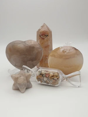 £6.99 • Buy Flower Agate Carvings Reiki