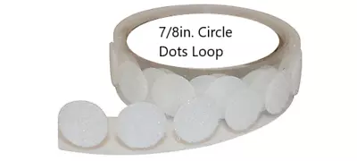 7/8-inch White Adhesive Coin Dots (Loop Side Only) Sticky Dots Fasteners Tape • $4.99