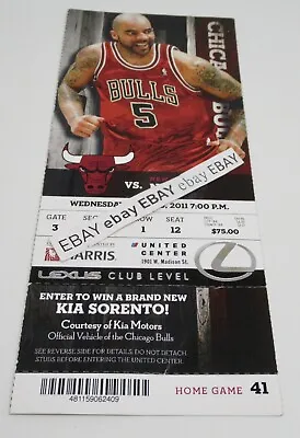 Chicago BULLS New Jersey NETS APR 13 2011 United Center NBA Basketball Ticket • $5