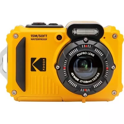 £169 • Buy Kodak Pixpro WPZ2 15M Waterproof Digital Camera 4x Zoom 16 MP In Yellow (UK) NEW