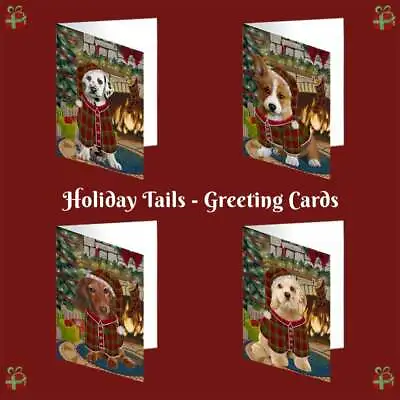 Christmas Stocking Hung Dog Cat Pet Photo Greeting Invitation Card Pack Of 10 • $43.99