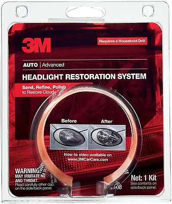 3M Headlight Lens Restoration System Restorer Kit 39008 Buffing Polish Plastic • $13.49
