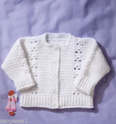 Crochet Pattern- Baby Panel Cardigan Pattern- Fits Birth To 24 Months DK  • £2.15