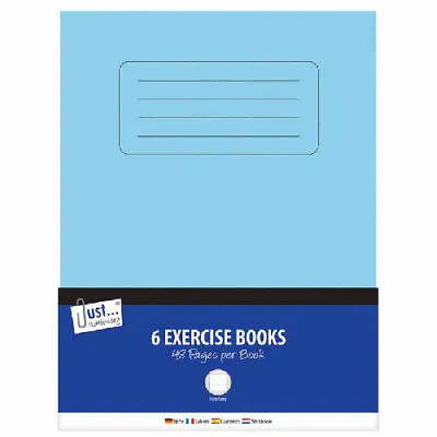 Exercise Books 6 Pack - 48 Pages Lined Pages Paper School Writing Homework Work • £2.99