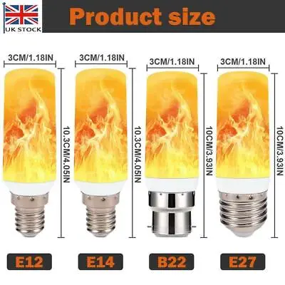 E12/E14/E27/B22 LED Flicker Flame Bulb Fire Burning Effect Light Indoor Lamps UK • £5.54