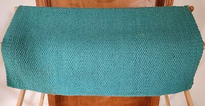 $28.50 • Buy Western Show Saddle Blanket  Mayatex Turquoise Hand Woven Thick 34x36  Excellent