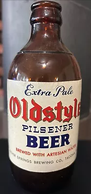 Vintage 1950's 11oz OLDSTYLE Pilsener BEER Bottle Silver Springs Tacoma WA. • $20