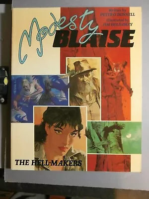 MODESTY BLAISE BOOK: The Hell-Makers - 3 Comic Strip Reprints-Oversized TPB 1986 • $24.99