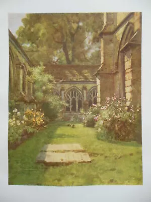 £7.99 • Buy Original 1909 HAMPSHIRE Print Of Winchester College Cloisters - Wilfrid Ball