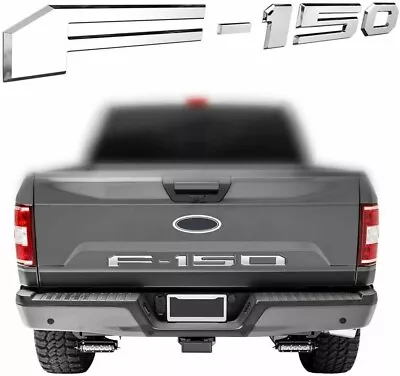 Chrome 3D Raised Tailgate Insert Emblem Letters For 2018 - 2020 F150 Model Decal • $16.99