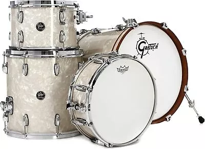 Gretsch 4pc Renown Drum Set Kit Bass Toms Snare - Vintage Pearl • $1929.02
