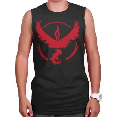 $7.99 • Buy Team Valor Go Red Master Trainer Gamer Gift Adult Sleeveless Crewneck T Shirt