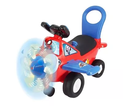 Spider-Man Lights N' Sounds Spidey Activity Plane Ride-On Toy • $149.99