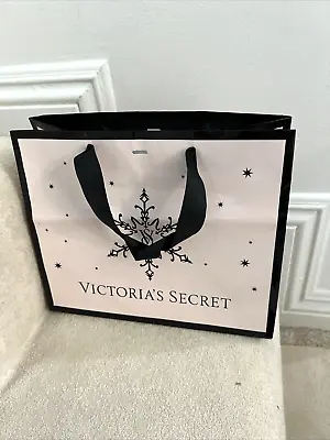 Victoria’s Secret Snowflake Xmas Gift / Shopping Bag Paper Pink /Black 10.5 X9  • $7.99