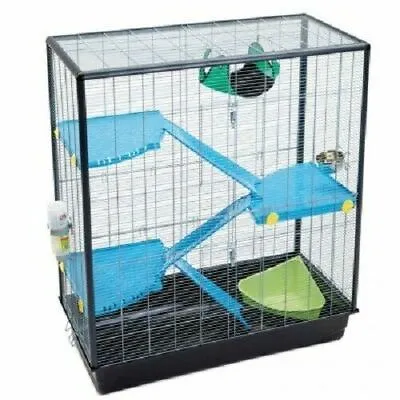 Rat Cage 3 Levels Extra Tall Ideal For Ferret Gerbil Hammock Snap Lock Doors • £331.73