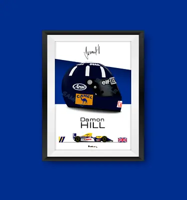 Damon Hill Williams 1993 Helmet Print - Scuderia GP • £12