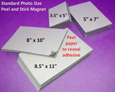 10 Self Adhesive US Made Magnetic Sheets Fit 8.5x11 Standard Paper - Ships FREE • $26.80