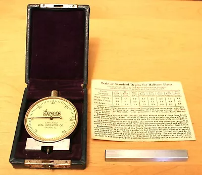 Antique / Vintage Geneva Depth Gauge For Measuring Depths Of Photo Engravings • $18