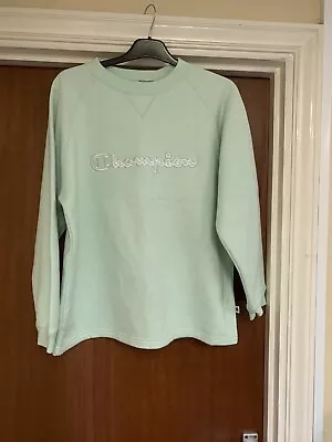 Ladies Mint Green Champion Sweatshirt - Large • £3