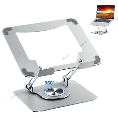 360° Rotating Adjustable Foldable Laptop Stand Riser For Desk Computer Holder • $21.99