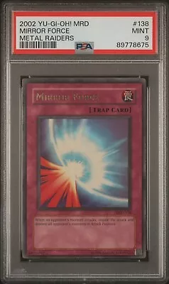 Yugioh! Mirror Force MRD-138 Ultra Rare PSA MINT 9 • $0.99