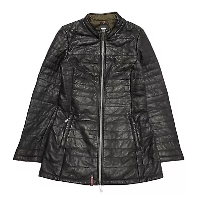 Oakwood Black Zipped Nylon Coat UK Women's Small BB321 • £49.99