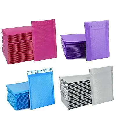 Any Size Poly Bubble Mailers Shipping Mailing Padded Bags Envelopes Color Free S • $16.99