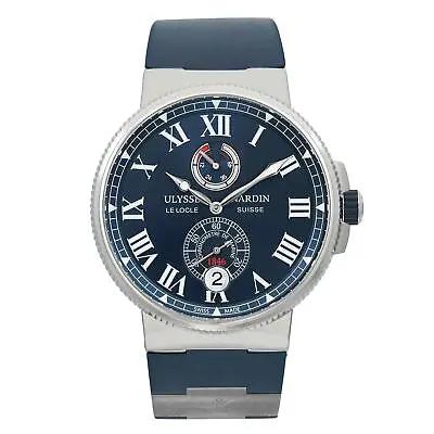 Ulysse Nardin Marine Chronometer Steel Blue Dial Automatic Men Watch 1183-122/43 • $6299