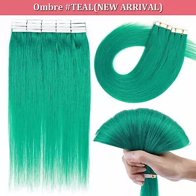 THICK 150G Tape In 100% Human Hair Extensions Remy Skin Weft Full Head Blonde US • $35.25