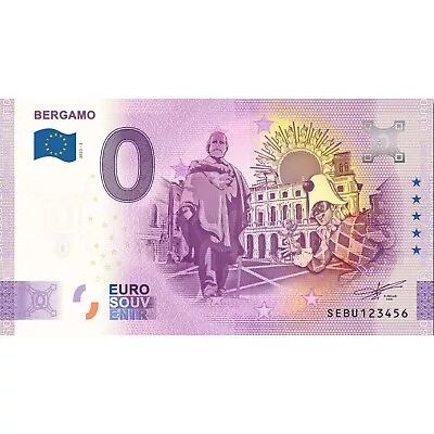 0 € Zero Euro Souvenir Note Italy 2022 - Bergamo • £3.16