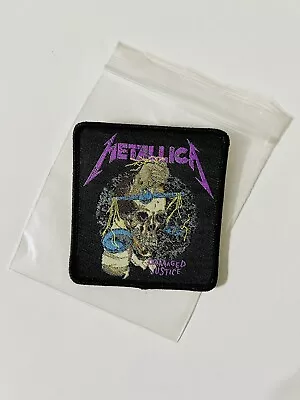 METALLICA “DAMAGED JUSTICE” 3x3” ORIGINAL PROMO CLOTH PATCH NEW / IN PACKAGING • $20