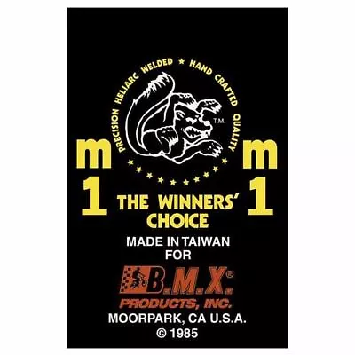 1985 M1 Mongoose Seatmast Decal • $10