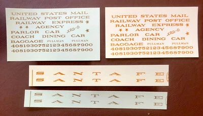 $5 • Buy Santa Fe Passenger Car Decal (OLD STOCK) PN#D6