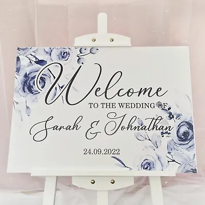 A2 Wedding Welcome Sign Board - W01 - Birthday Sign - Personalised • £19.99