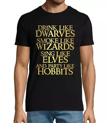 Drink Like Dwarves Lord Of The Rings Men's T-shirt - Funny - Lotr - Hobbit - Fan • £19.99