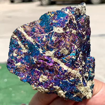 349G Natural Colorful Chalcopyrite Calci Crystal ClustRare Mineral Specimen • $249