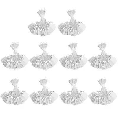 1000pcs/set Blank White Price Tags Hang String Strung Jewelry Merchandise • $21.20