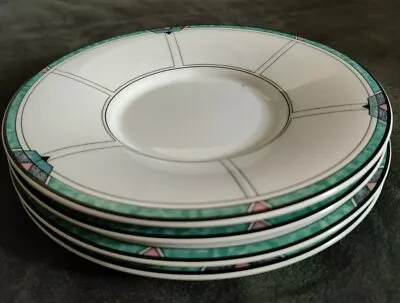 4 Mikasa Maxima Emerald Cove Saucers 6.5  EXC • $14.99