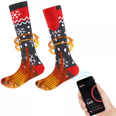 Electric Heated Sock Thermal Warming Socks Men Women Washable Rechargeable M8F2 • $21.97
