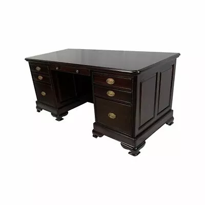 Solid Mahogany Wood Office Executive Desk Office Package Deal • $4900