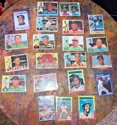 Vintage Topps Baseball Lot With Willie Mays 1968 1960 Commons 55 Bowman HOFers • $10