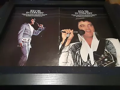 Elvis Presley In Concert Rare Original CBS Promo Poster Ad Framed! • $175